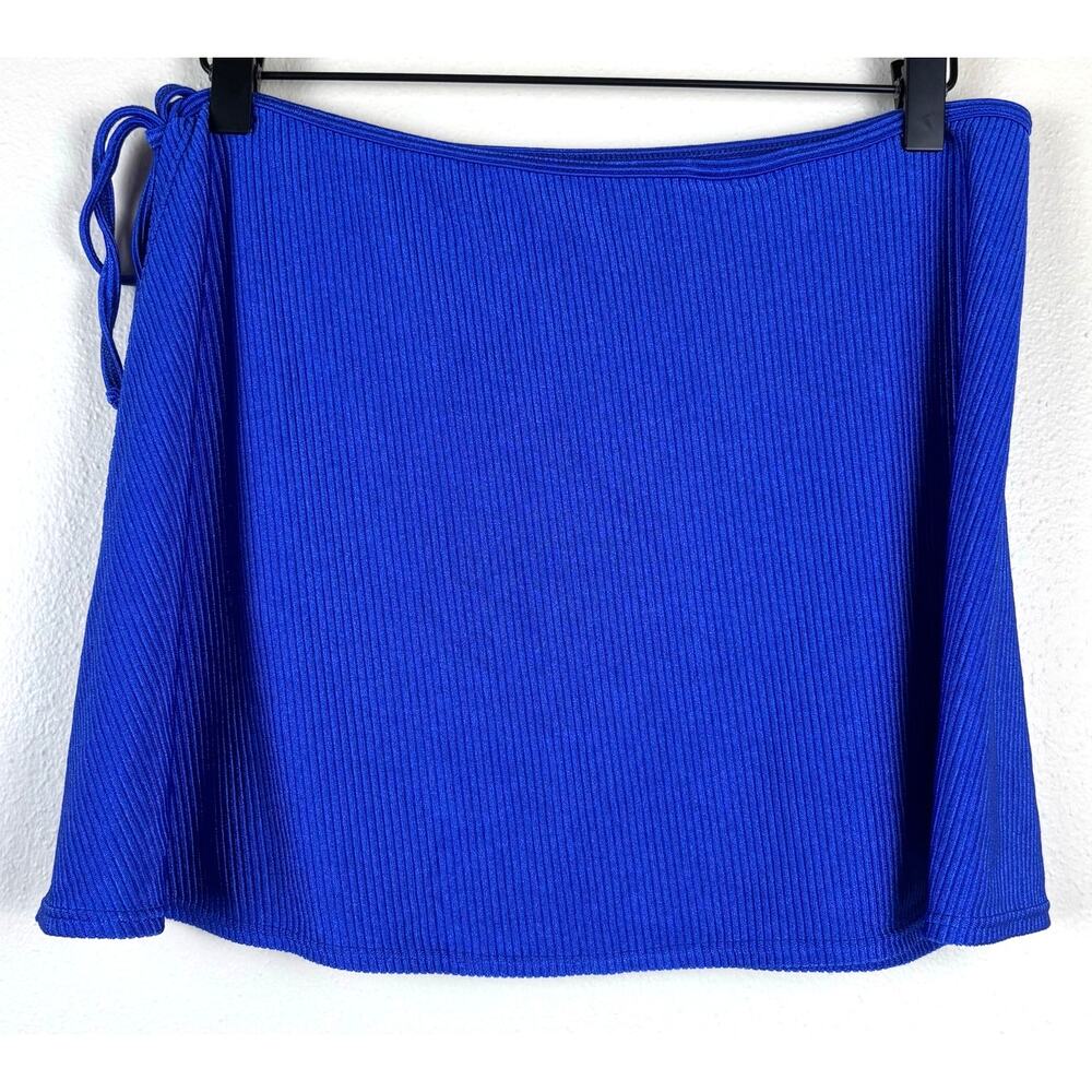 Catalina Cobalt Blue Mini Skirt Slit Cover Up One Size - Picture 5 of 5